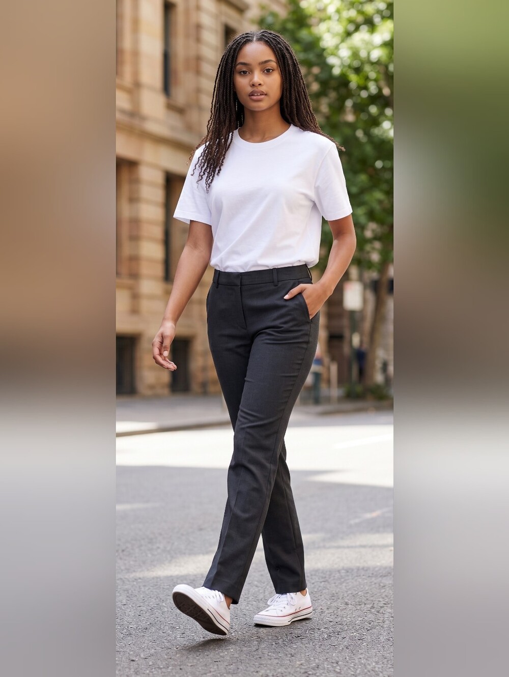 Ann Taylor Black Solid Dress Pants Cotton/Poly/Elastane Stretch Straight Leg